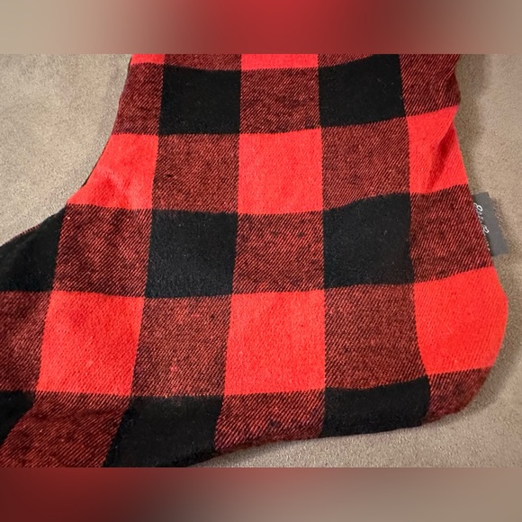 Eddie Bauer Plaid Christmas Stocking Holiday Decor Sherpa Fleece Trim 11X16 - Picture 4 of 16